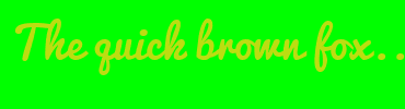 Image with Font Color BCDD11 and Background Color 00FF00